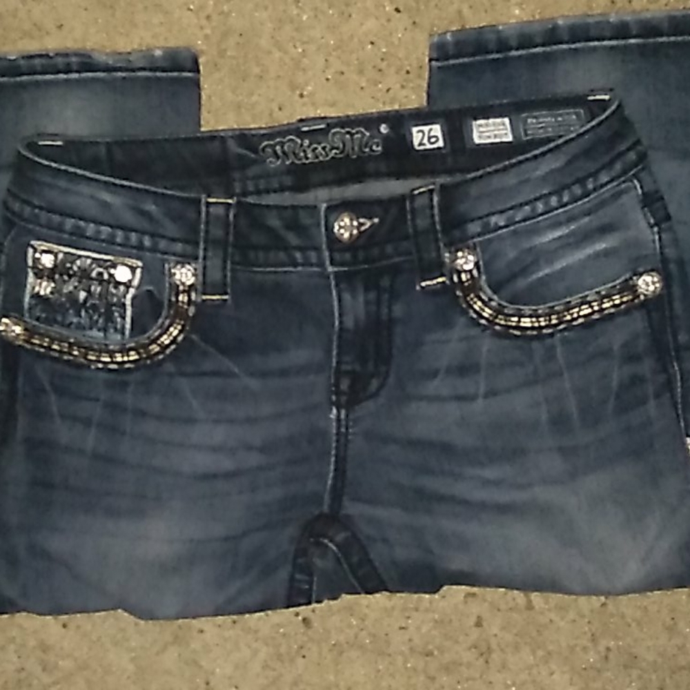 Miss Me Denim Jeans size 26 mid rise/ slim  boot